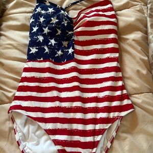 American Flag One Piece Swimsuit